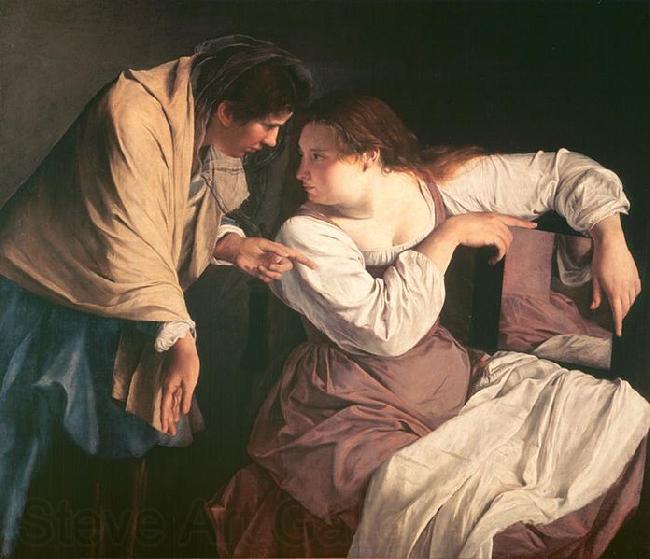 Orazio Gentileschi Martha tadelt ihre Schwester Maria Spain oil painting art